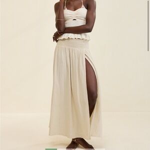 Aerie Faux Wrap Maxi Skirt